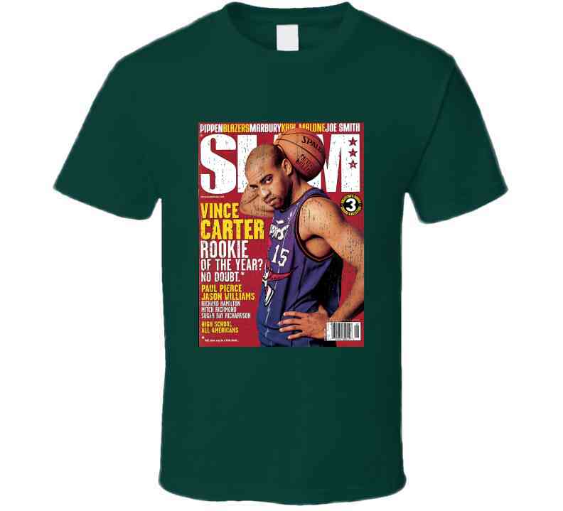 Slam Magazine Issue 35 Vince Carter Popular Basketball Magazine Grunge Look Cool T Shirt