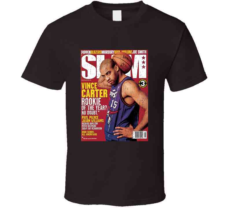 Slam Magazine Issue 35 Vince Carter Popular Basketball Magazine Grunge Look Cool T Shirt