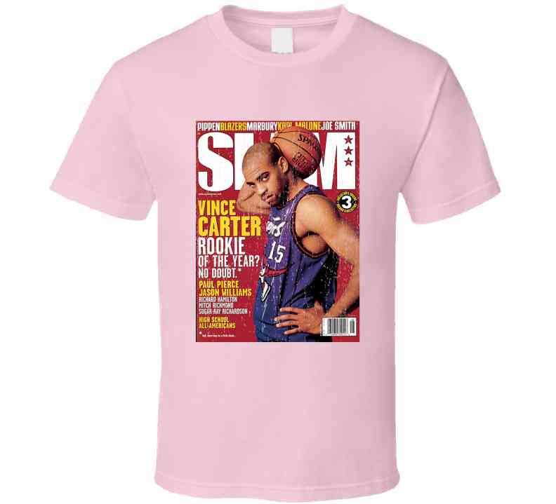 Slam Magazine Issue 35 Vince Carter Popular Basketball Magazine Grunge Look Cool T Shirt
