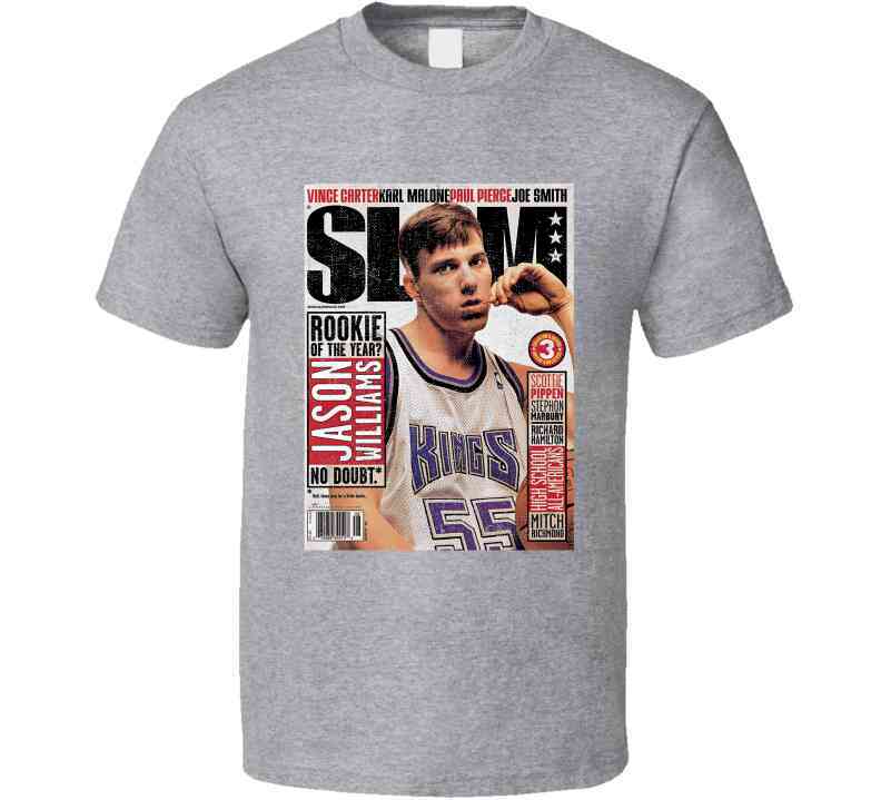 Jason Williams Slam Magazine Cover August 1999 Sacarmento Basketball Fan Cool T Shirt
