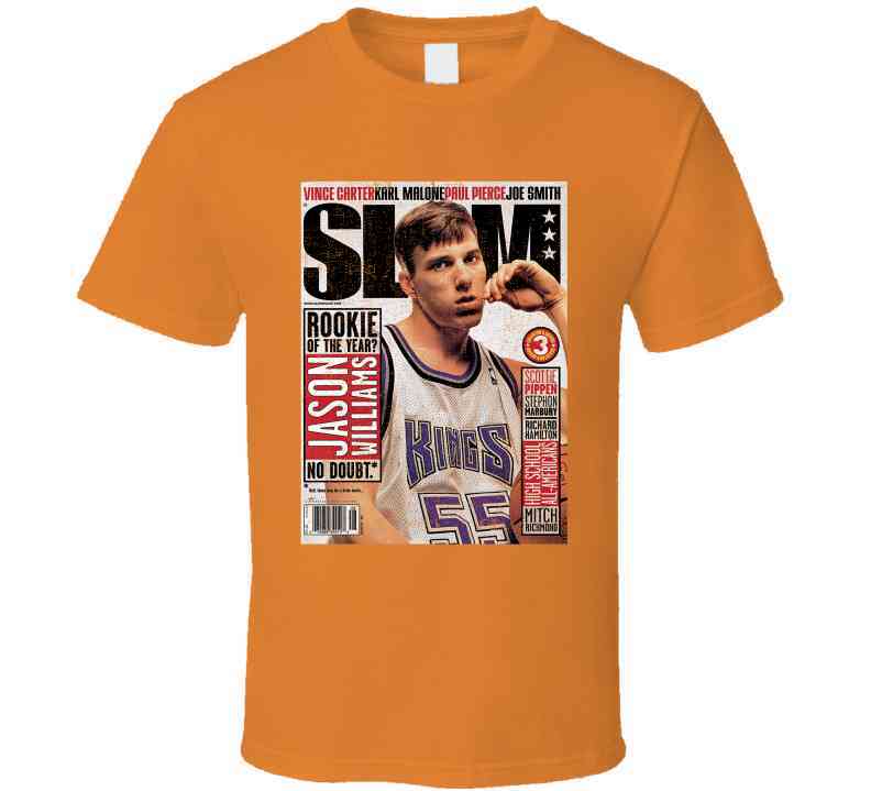 Jason Williams Slam Magazine Cover August 1999 Sacarmento Basketball Fan Cool T Shirt
