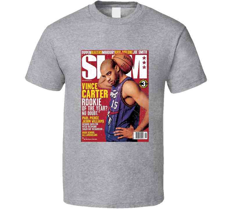 Slam Magazine Issue 35 Vince Carter Popular Basketball Magazine Grunge Look Cool T Shirt
