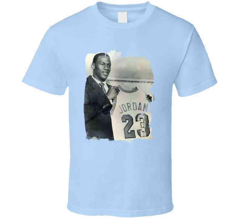 Michael Jordan Draft Photo Vintage Look Cool T Shirt