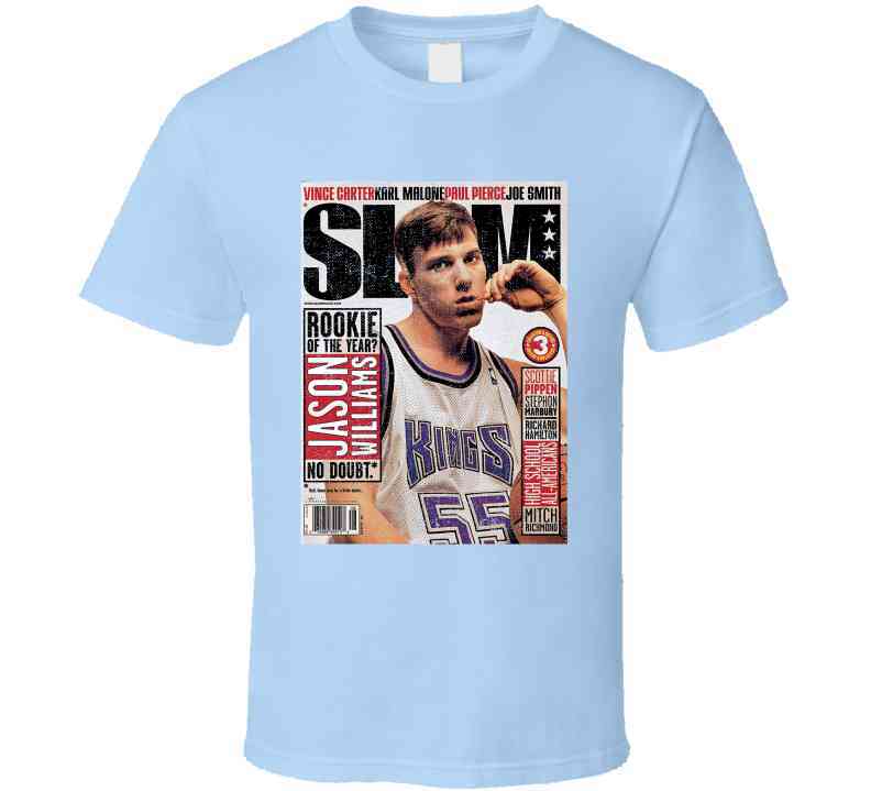 Jason Williams Slam Magazine Cover August 1999 Sacarmento Basketball Fan Cool T Shirt