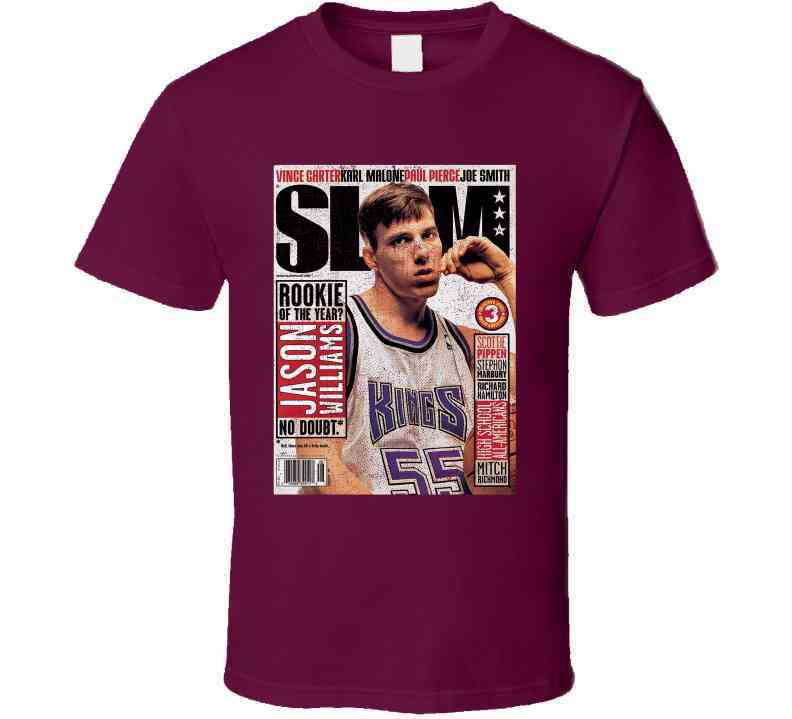 Jason Williams Slam Magazine Cover August 1999 Sacarmento Basketball Fan Cool T Shirt