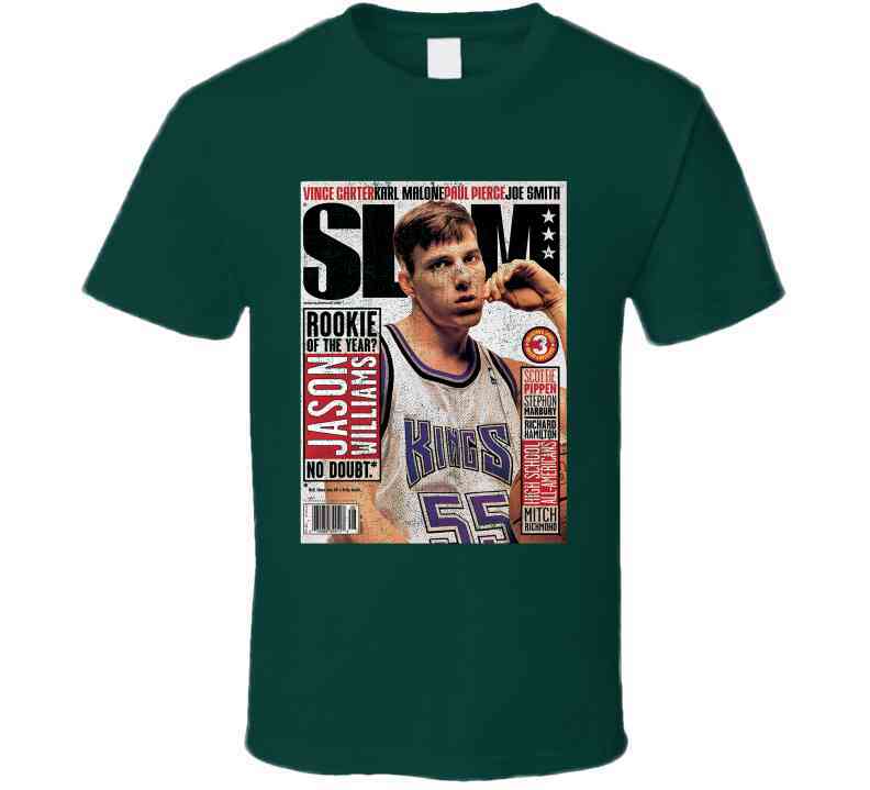 Jason Williams Slam Magazine Cover August 1999 Sacarmento Basketball Fan Cool T Shirt