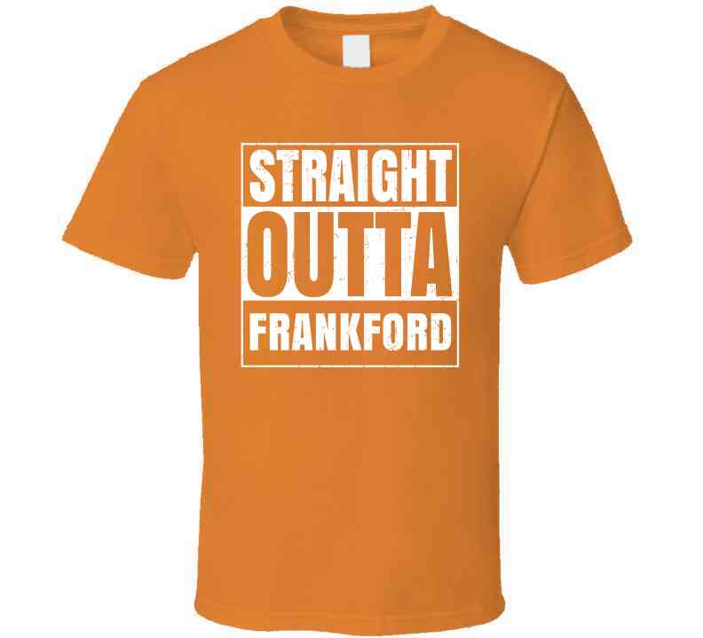 Straight Outta Frankford High School Funny Graduation Parody Cool T Shirt