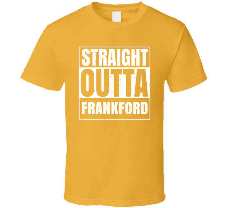 Straight Outta Frankford High School Funny Graduation Parody Cool T Shirt