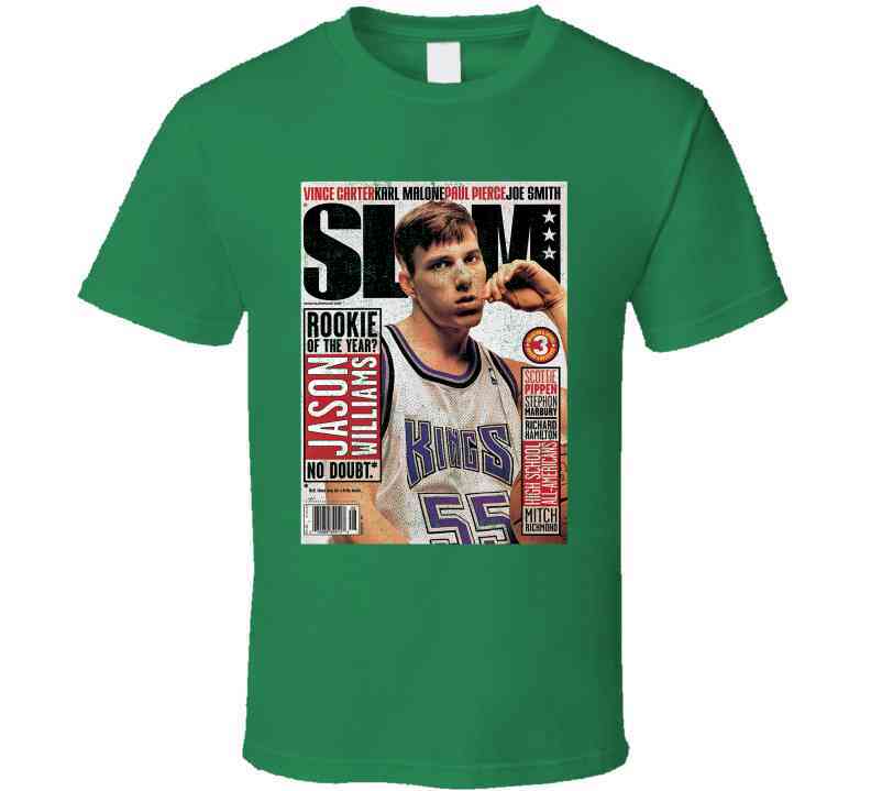Jason Williams Slam Magazine Cover August 1999 Sacarmento Basketball Fan Cool T Shirt