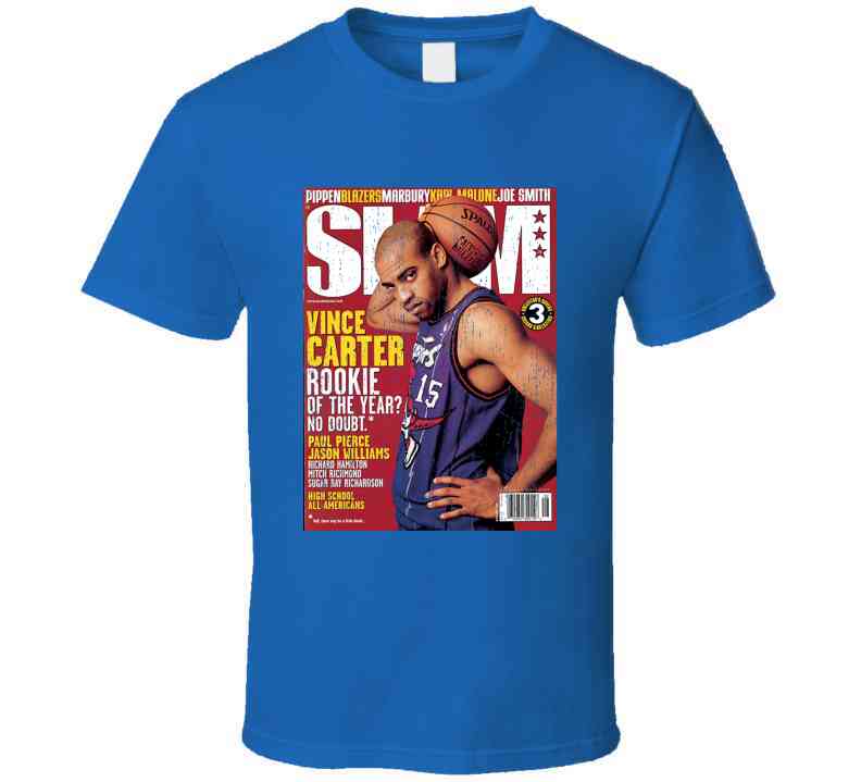 Slam Magazine Issue 35 Vince Carter Popular Basketball Magazine Grunge Look Cool T Shirt