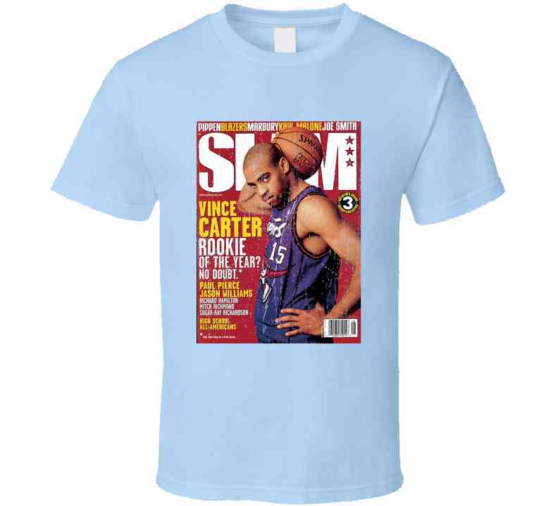 Slam Magazine Issue 35 Vince Carter Popular Basketball Magazine Grunge Look Cool T Shirt