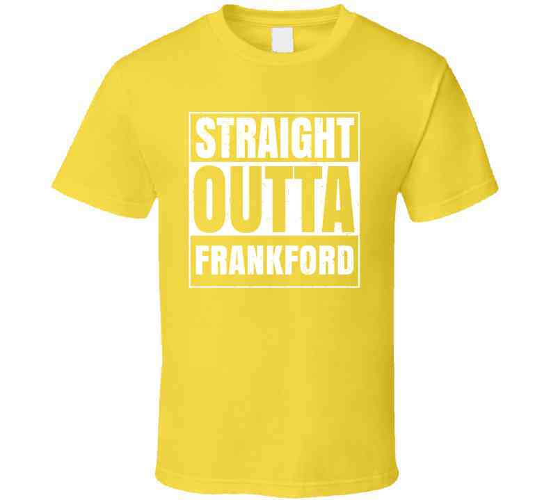 Straight Outta Frankford High School Funny Graduation Parody Cool T Shirt