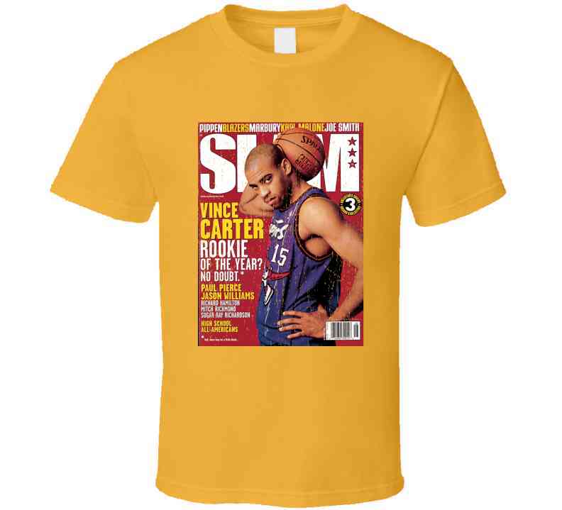 Slam Magazine Issue 35 Vince Carter Popular Basketball Magazine Grunge Look Cool T Shirt