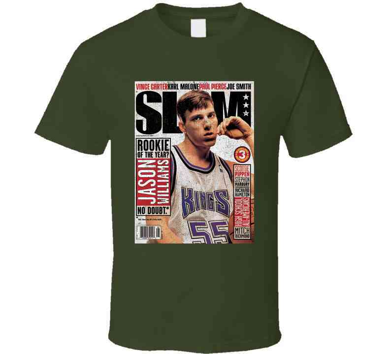 Jason Williams Slam Magazine Cover August 1999 Sacarmento Basketball Fan Cool T Shirt