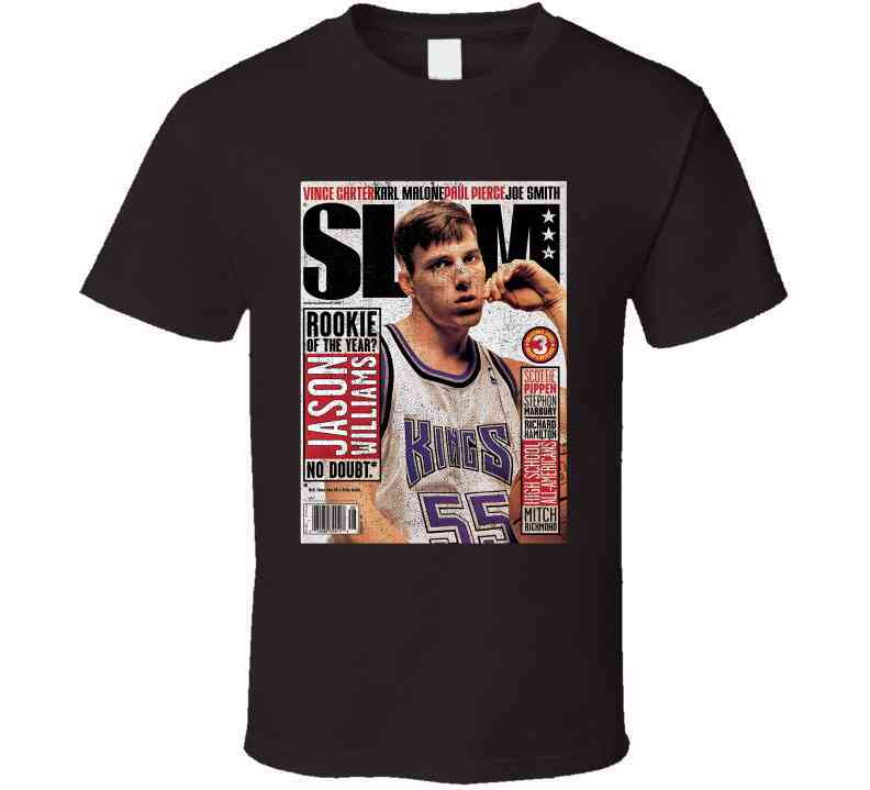 Jason Williams Slam Magazine Cover August 1999 Sacarmento Basketball Fan Cool T Shirt
