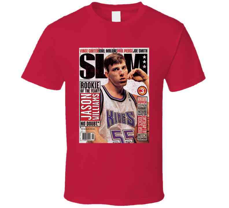 Jason Williams Slam Magazine Cover August 1999 Sacarmento Basketball Fan Cool T Shirt