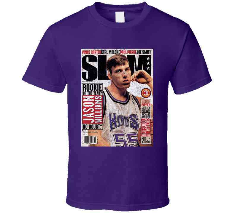 Jason Williams Slam Magazine Cover August 1999 Sacarmento Basketball Fan Cool T Shirt