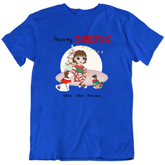 This Is My Christmas Custom Pets And Names T shirt