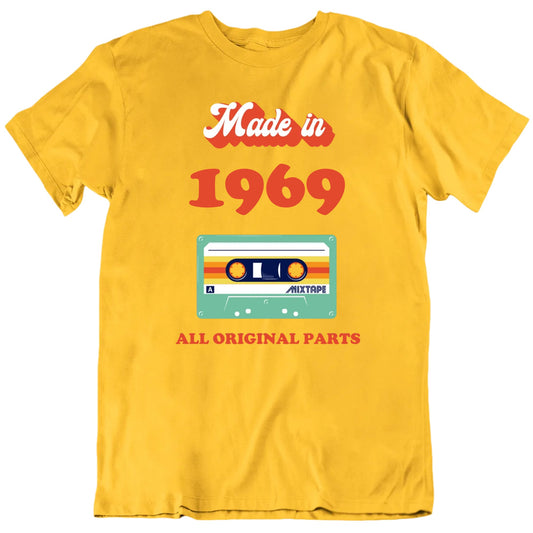 Made In Custom Year All Original Parts Retro Cassette Tape Unisex T shirt