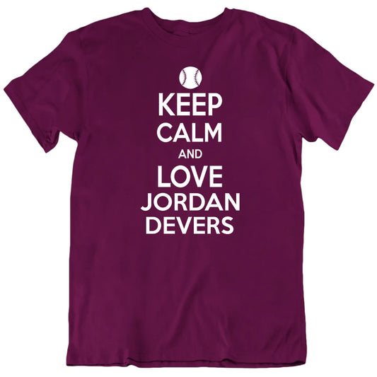 Customizable Keep Calm And Love Custom Baseball Player Name Personalized Quality Unisex Gift T Shirt