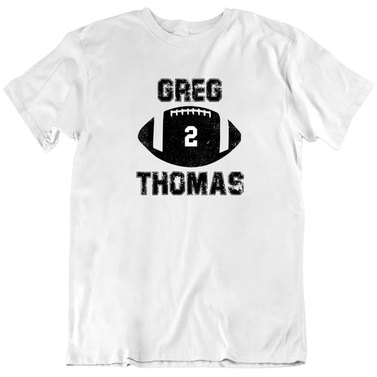 Customizable Football Player Custom Name And Number Premium Quality Personalized Unisex Gift T shirt