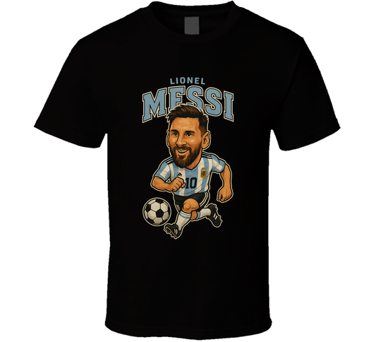 Lionel Messi Vintage Retro Caricature T Shirt