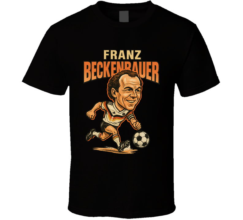 Franz Beckenbauer Vintage Retro Caricature T Shirt
