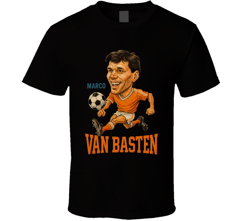 Marco Van Basten Vintage Retro Caricature T Shirt