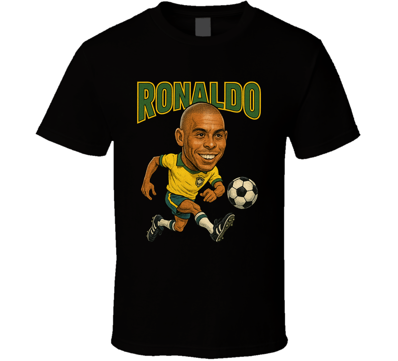 Ronaldo Nazario Vintage Retro Caricature T Shirt