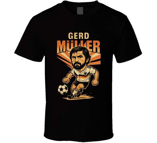Gerd Muller Vintage Retro Caricature T Shirt