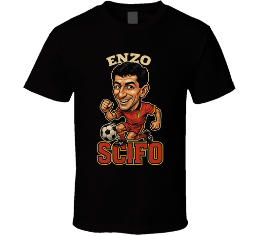 Enzo Scifo Vintage Retro Caricature T Shirt