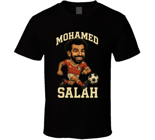 Mohamed Salah Vintage Retro Caricature T Shirt
