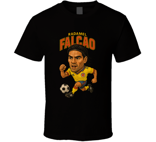 Radamel Falcao Vintage Retro Caricature T Shirt