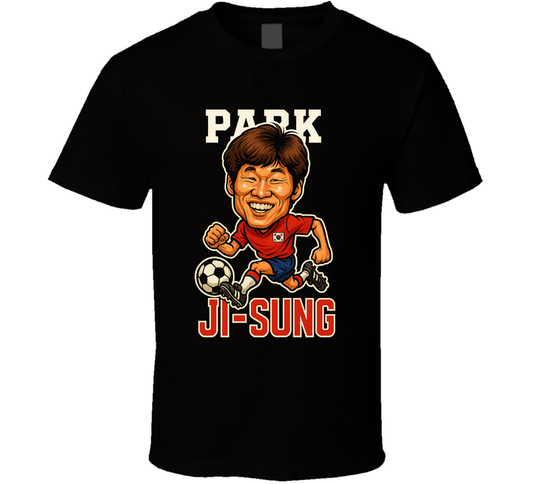 Park Ji-sung Vintage Retro Caricature T Shirt
