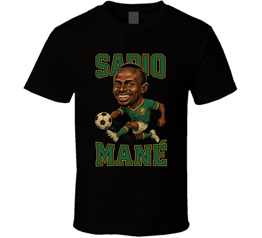 Sadio Mane Vintage Retro Caricature T Shirt