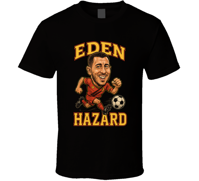 Eden Hazard Vintage Retro Caricature T Shirt