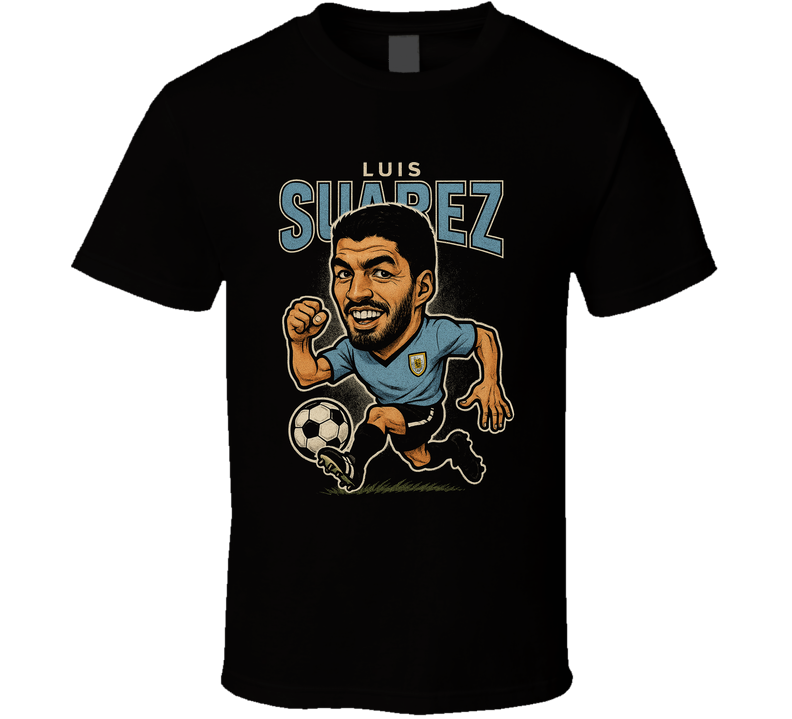 Luis Suarez Vintage Retro Caricature T Shirt