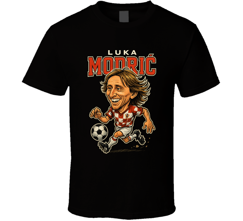 Luka Modric Vintage Retro Caricature T Shirt