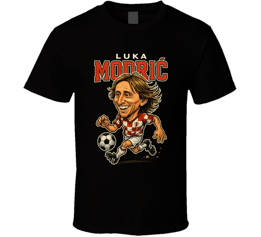 Luka Modric Vintage Retro Caricature T Shirt