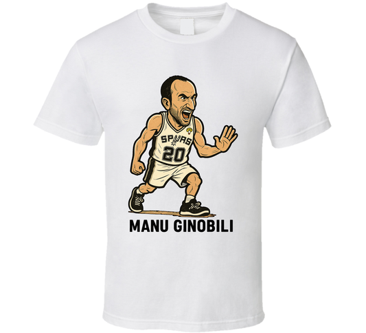 Manu Ginobili Caricature Fan T Shirt