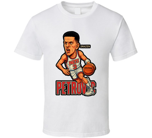 Drazen Petrovic Caricature Fan T Shirt