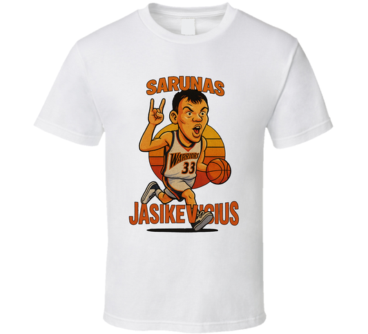 Sarunas Jasikevicius Caricature Fan T Shirt