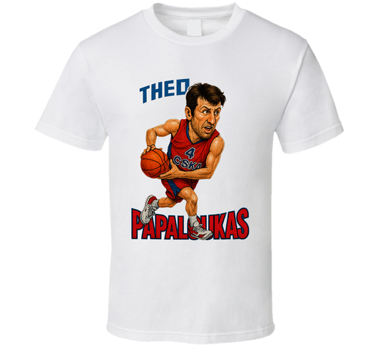Theo Papaloukas Caricature Fan T Shirt