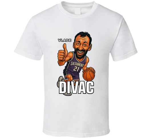 Vlade Divac Caricature Fan T Shirt