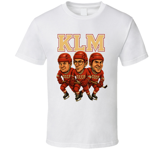 Klm Red Army Vintage Retro Caricature T Shirt