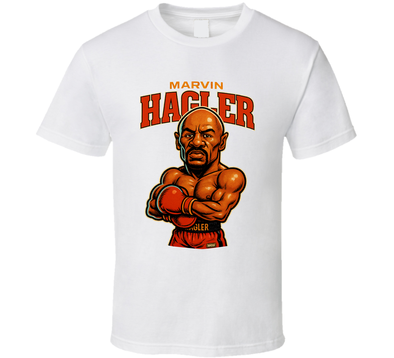 Marvin Hagler Caricature Fan T Shirt