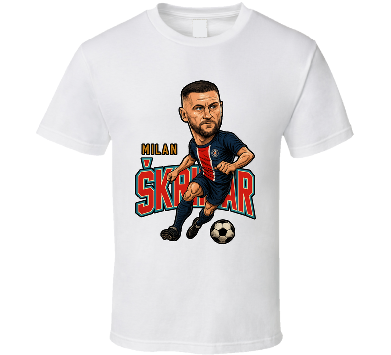 Milan Skriniar Caricature Fan T Shirt