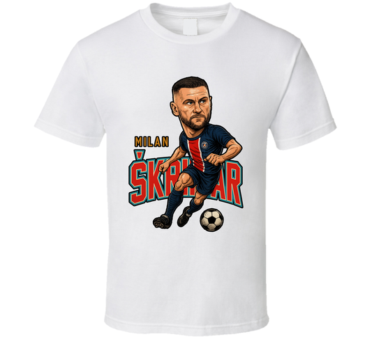 Milan Skriniar Caricature Fan T Shirt
