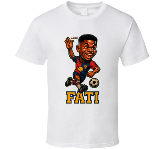 Ansu Fati Caricature Fan T Shirt