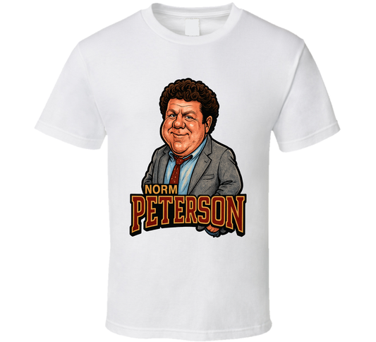 Norm Peterson Cheers Tv Series Caricature Fan T Shirt